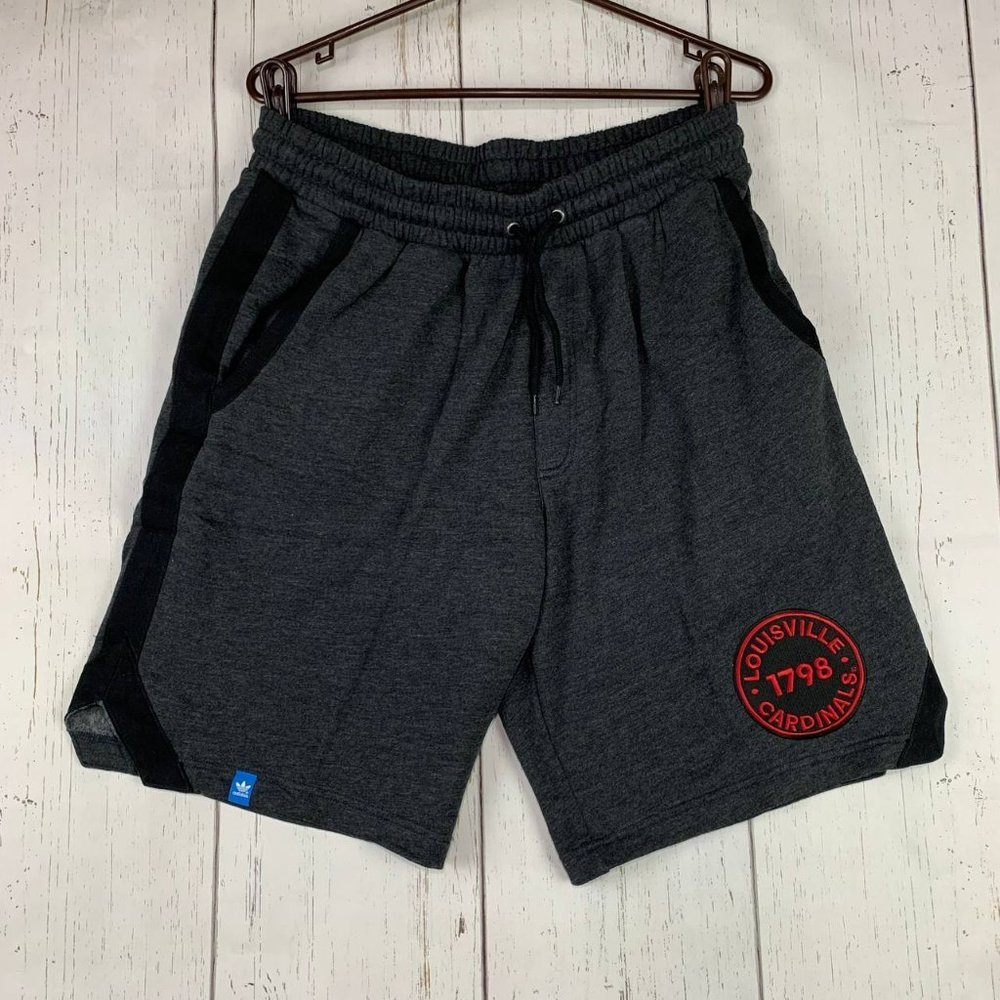 Louisville Cardinals NCAA Adidas Large Black Athletic Shorts New Men